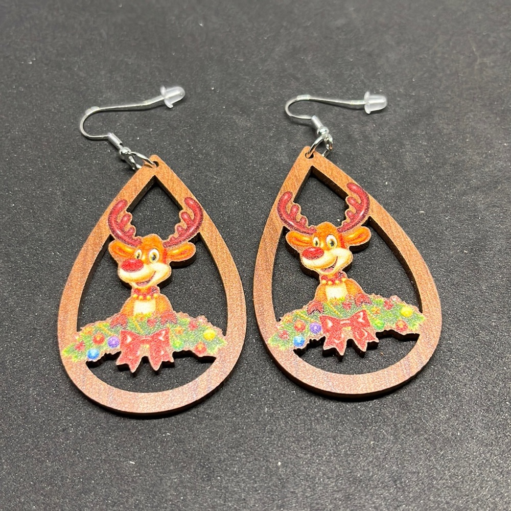 Earrings‎ Christmas reindeer